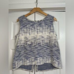 W5 Blue and Gray Boxy Tank Top